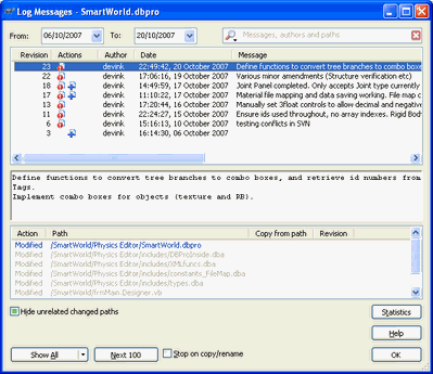 Tortoise SVN Log File Interface Tortoise SVN Log File Interface