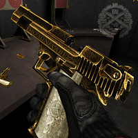 3D Gold Gun Game Model 3D Gold Gun Game Model